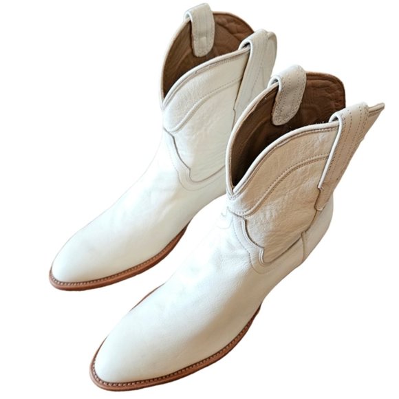 Tecovas Women's The Penny Western Cowboy Leather Boots Bone (lvory) Size 9.5 - Picture 3 of 16